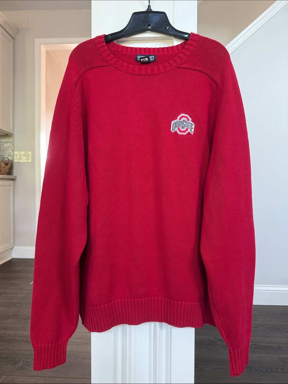 Lands End Gorgeous Mens Red Ohio State Crewneck Sweater XL